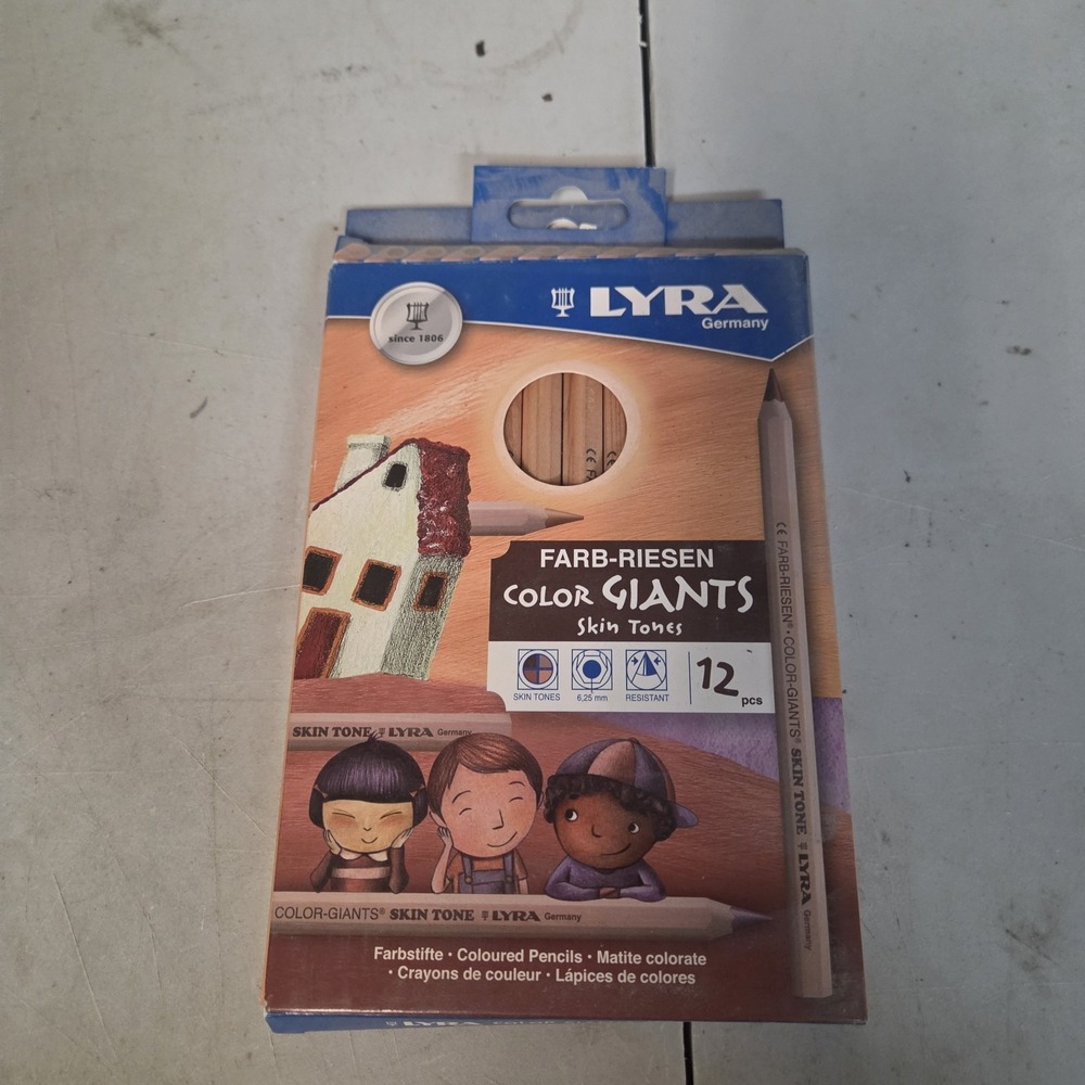 LYRA Skin Tones Jumbo Colouring Pencils Natural Wood Finish Wallet of 12